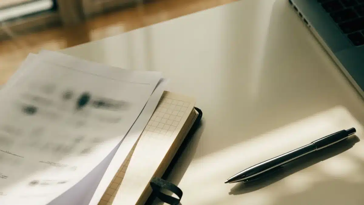 Deux brouillons comparés sur un bureau lumineux