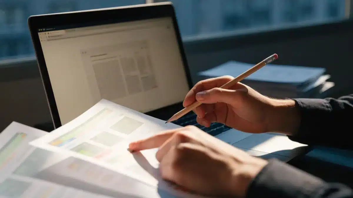 Pages web examinées pendant un audit de visibilité