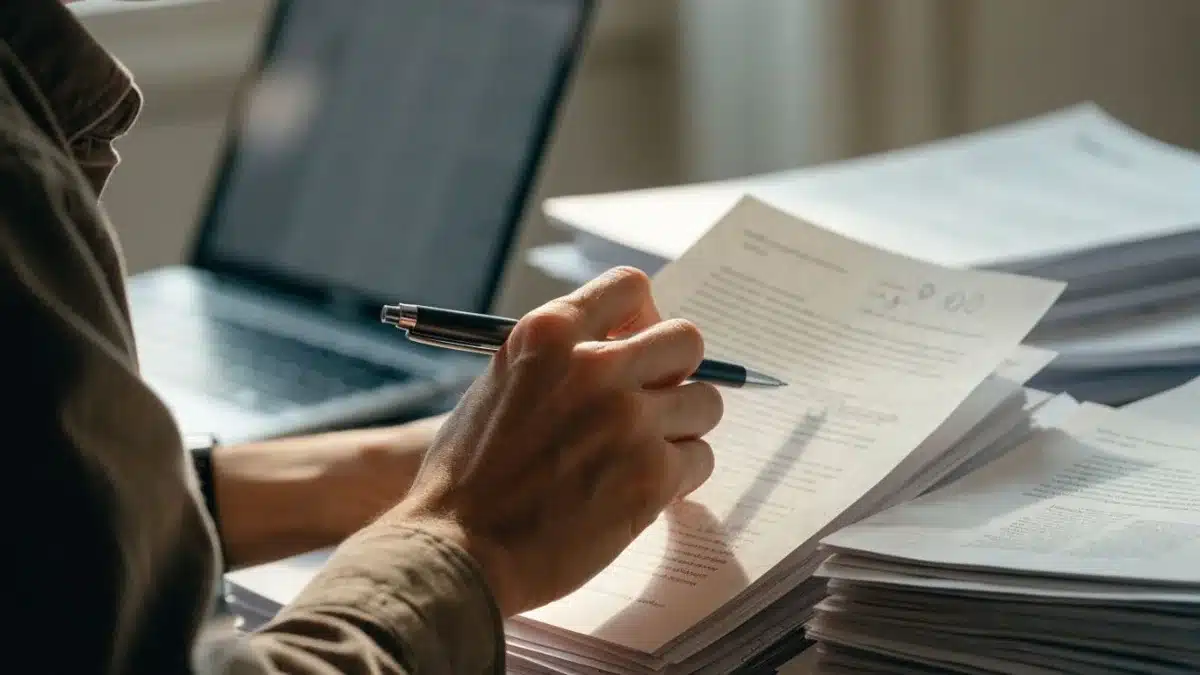 Une éditrice vérifie des sources et des documents