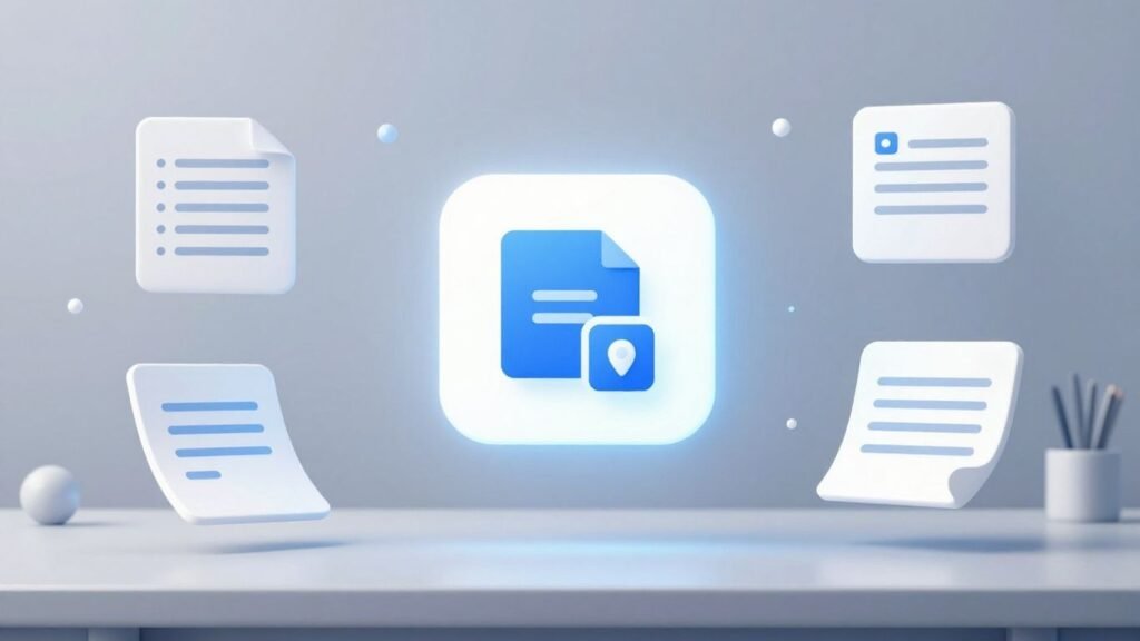 Interface de travail ChatGPT avec icônes de productivité