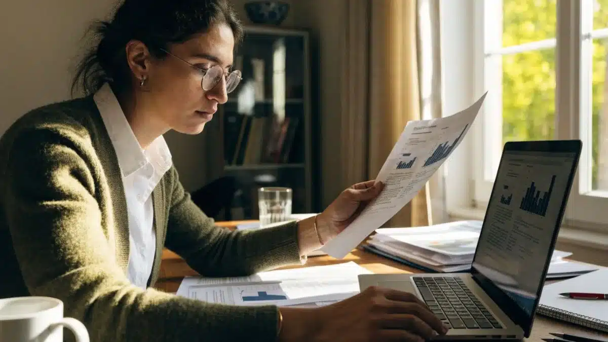 Freelance vérifiant des sources sur son écran