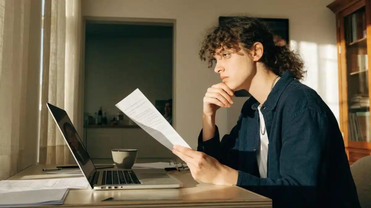 Freelance comparant un brief à un document relu